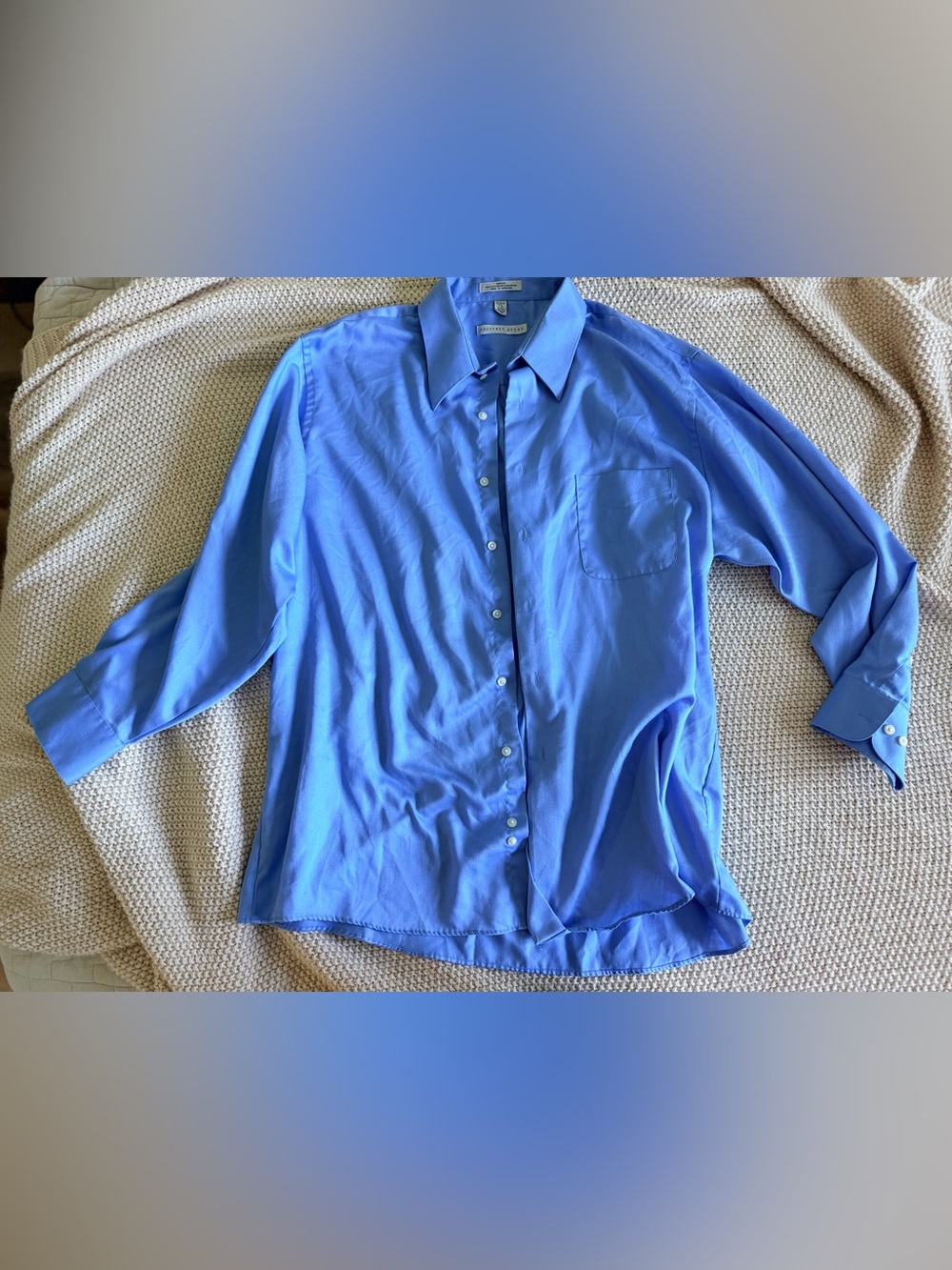 Geoffrey Beene Sateen Dress Shirt — Men’s XL 💙